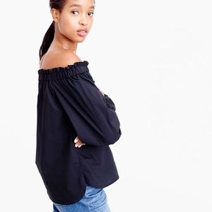 J. Crew off the shoulder black top